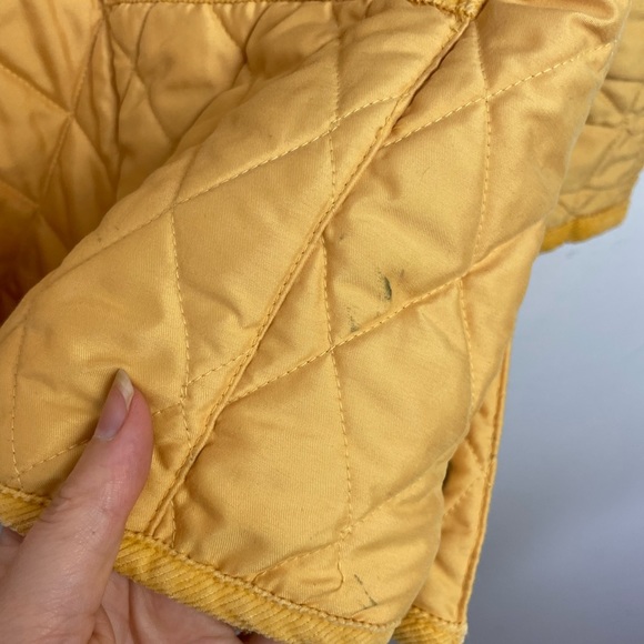 VINTAGE Simons quilted corduroy collar yellow jacket - Picture 9 of 13